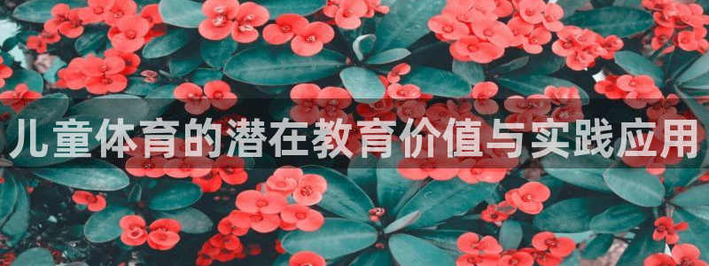 bbin视讯：儿童体育的潜在教育价值与实践应用